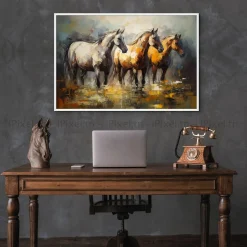 Tableau Toile Art Des Chevaux IP-01508