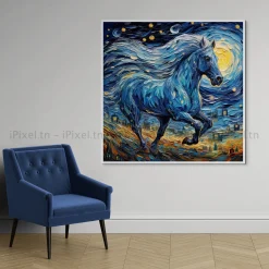 Tableau Toile Art Des Chevaux IP-01514
