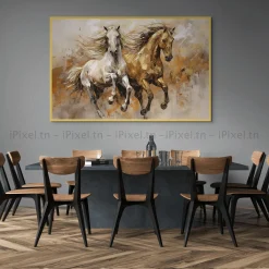 Tableau Toile Art Des Chevaux IP-01524