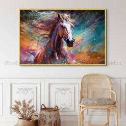 Tableau Toile Art Des Chevaux IP-01530