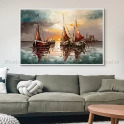 Tableau Toile Art Des Mers Et Bateaux IP-02196