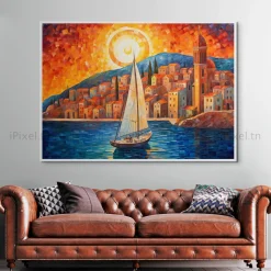 Tableau Toile Art Des Mers Et Bateaux IP-02198