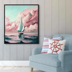 Tableau Toile Art Des Mers Et Bateaux IP-02200