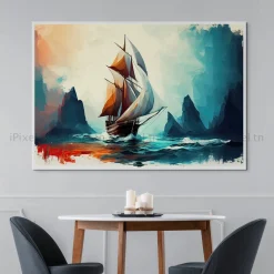 Tableau Toile Art Des Mers Et Bateaux IP-02204