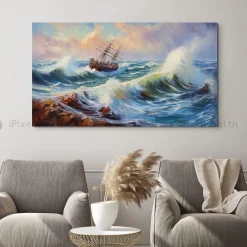 Tableau Toile Art Des Mers Et Bateaux IP-02212
