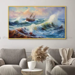 Tableau Toile Art Des Mers Et Bateaux IP-02212