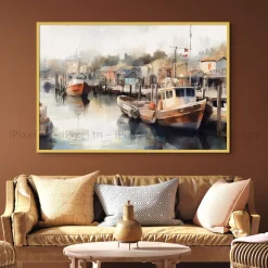 Tableau Toile Art Des Mers Et Bateaux IP-02219