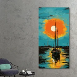 Tableau Toile Art Des Mers Et Bateaux IP-02228