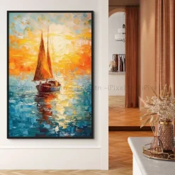 Tableau Toile Art Des Mers Et Bateaux IP-02229