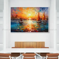 Tableau Toile Art Des Mers Et Bateaux IP-02232