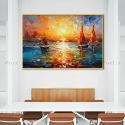 Tableau Toile Art Des Mers Et Bateaux IP-02232
