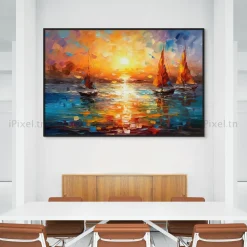 Tableau Toile Art Des Mers Et Bateaux IP-02232