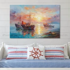 Tableau Toile Art Des Mers Et Bateaux IP-02234