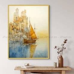 Tableau Toile Art Des Mers Et Bateaux IP-02242