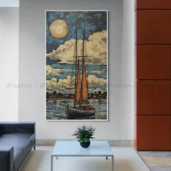 Tableau Toile Art Des Mers Et Bateaux IP-02271