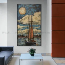 Tableau Toile Art Des Mers Et Bateaux IP-02271