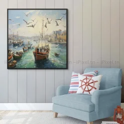 Tableau Toile Art Des Mers Et Bateaux IP-02273