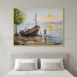 Tableau Toile Art Des Mers Et Bateaux IP-02876