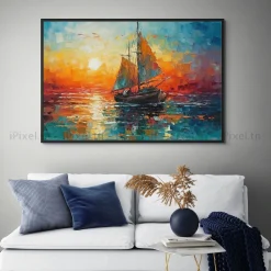 Tableau Toile Art Des Mers Et Bateaux IP-02916