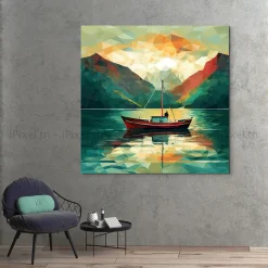 Tableau Toile Art Des Mers Et Bateaux IP-02928