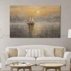 Tableau Toile Art Des Mers Et Bateaux IP-03131